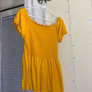 Ruffled off shoulder top